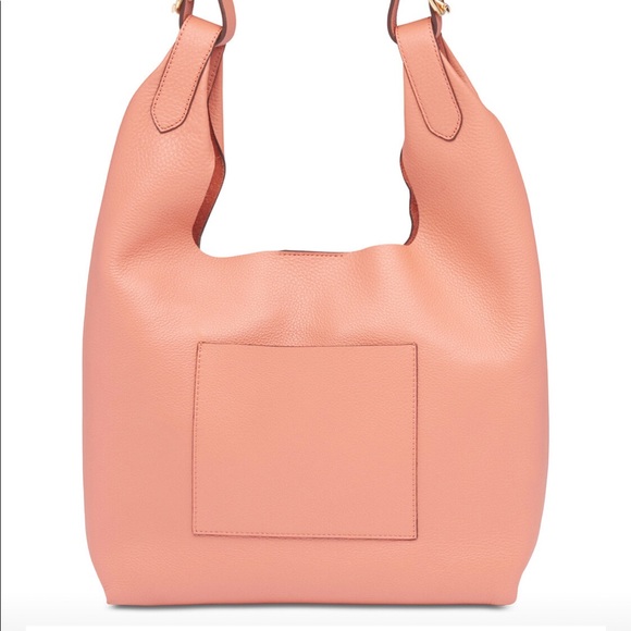 DKNY WES HOBO Coral Tote Handbag  Pebbled Leather - Picture 10 of 10